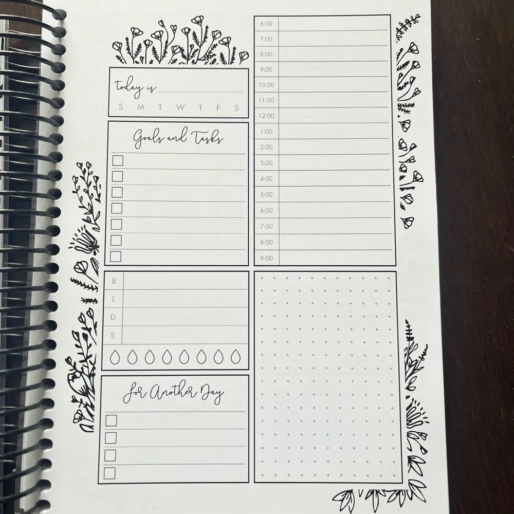 Lights Planner Action Coil B6 Planner Daily New Weekly Cleaning Notebook TN